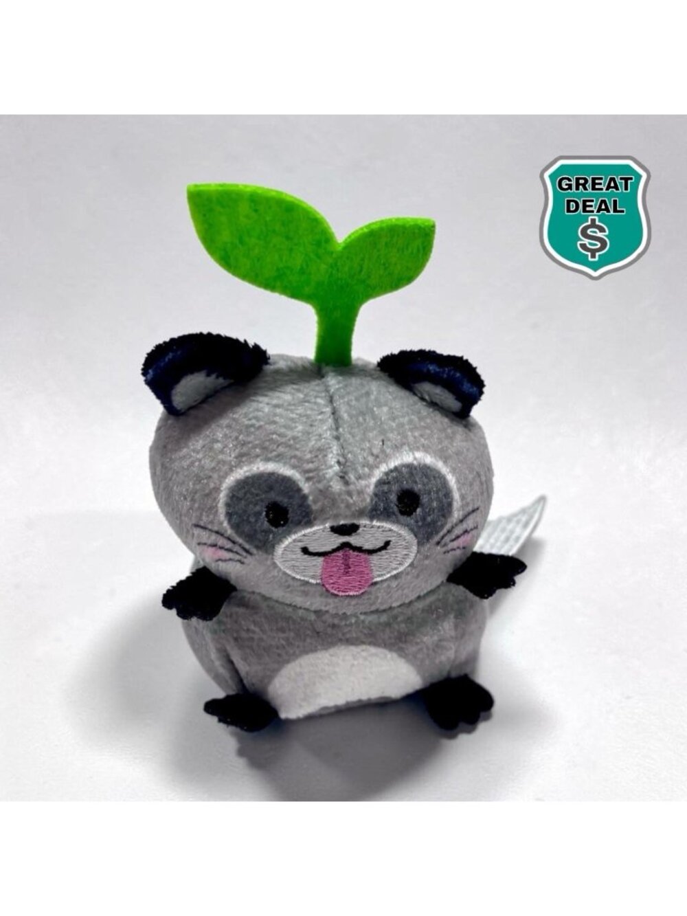 Just Play Sakuties Reagan The Raccoon 3 Inch Mini Plush Stuffed Animal Toy.